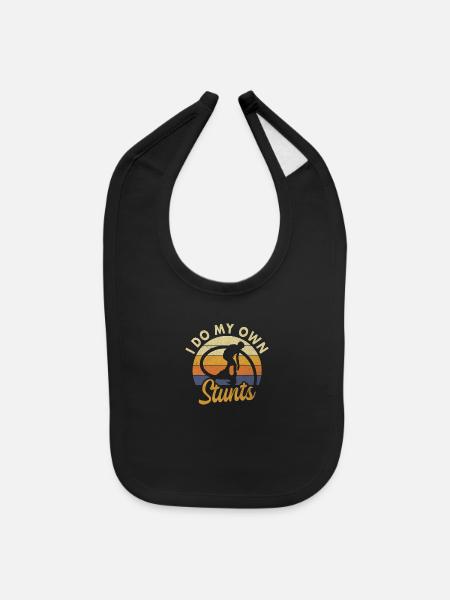 Flyboarding Stunt Flyboard Stuntman Own Stunts - Baby Bib - black - Front