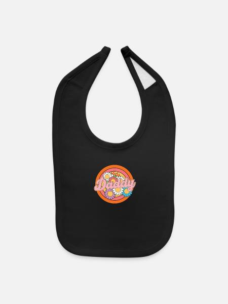 Daddy - Baby Bib - black - Front