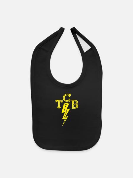TCB Classic Rock Rockabilly - Baby Bib - black - Front