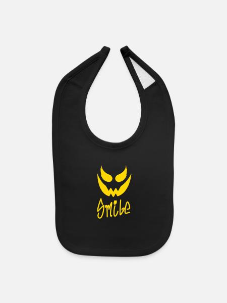 Evil Smile - Baby Bib - black - Front