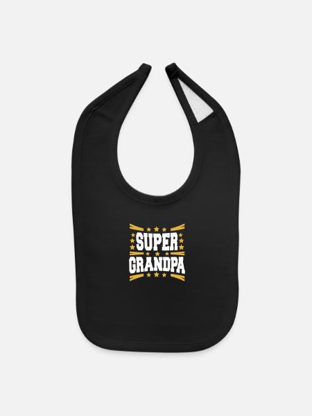 Super Deluxe Grand-père Royal Stars Grand-père Amour - Bavette pour bébé - noir - Devant