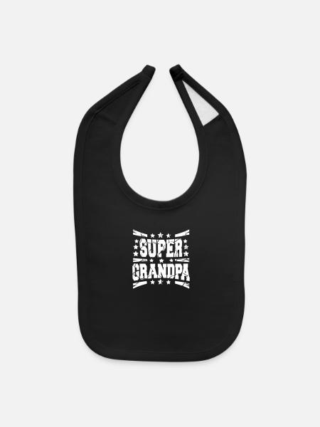 Super Deluxe Grand-père Royal Stars Grand-père Amour - Bavette pour bébé - noir - Devant