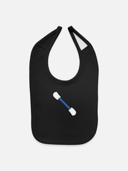 Q-Tip - Baby Bib - black - Front