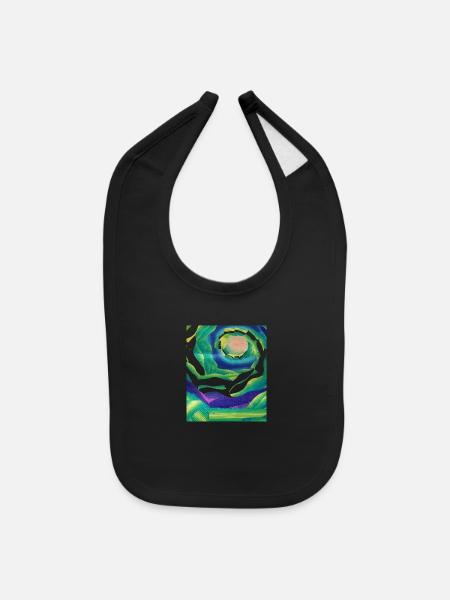 Modern Quilt Patchwork - Baby Bib - black - Front