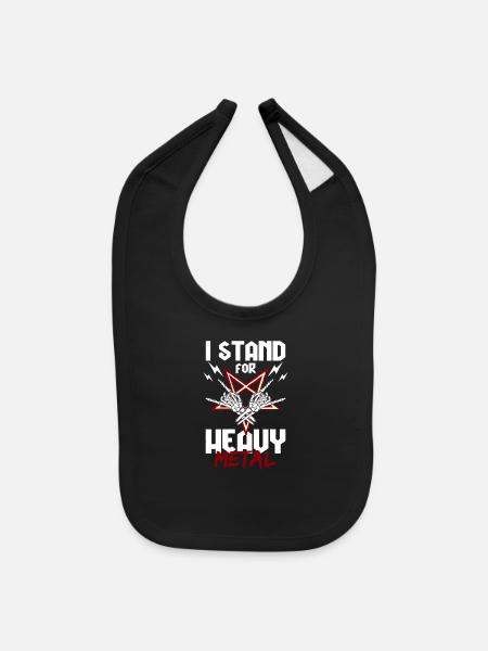 Metal Black Metal Rockabilly Hardcore - Baby Bib - black - Front