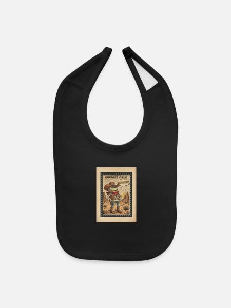 Desert Sheriff Calculator - Baby Bib - black - Front