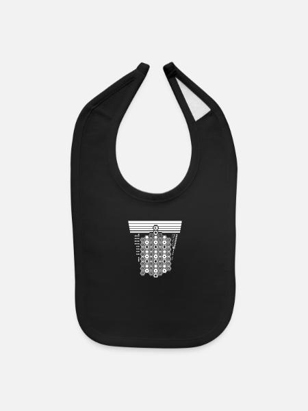 Cyber modern - Baby Bib - black - Front