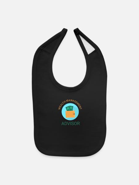 Wealth Management Advisor - Baby Bib - black - Front