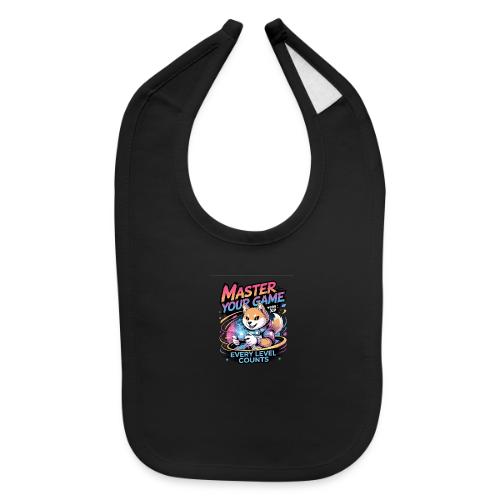 Cute Gamer Shiba Inu Level Up - Baby Bib