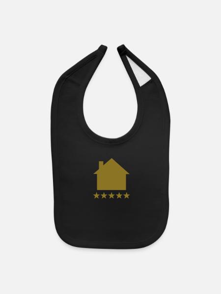home house real estate deluxe - Bavette pour bébé - noir - Devant