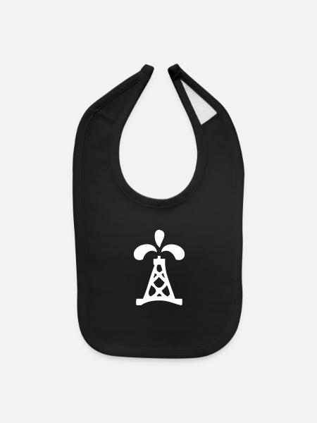 Oil Rig - Baby Bib - black - Front