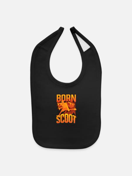 Scooter Stunt | Kick Scooter - Baby Bib - black - Front