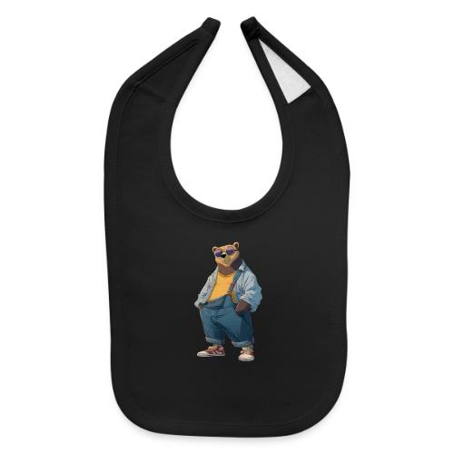 Fashion Streetwear Bear Cartoon Art - Baby Bib