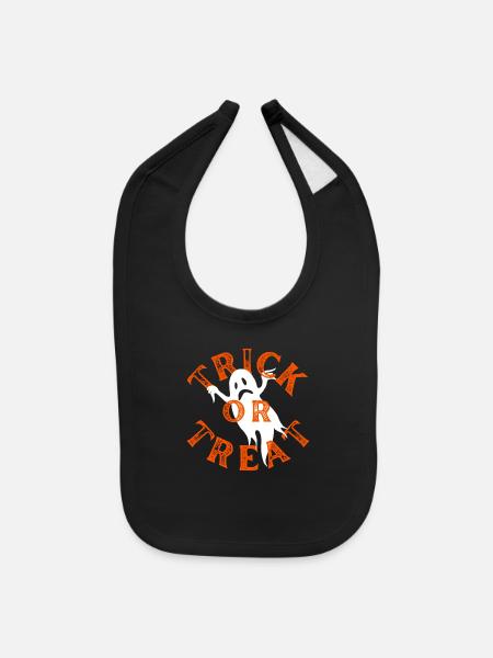 trick or treat - Baby Bib - black - Front