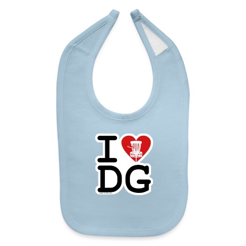 I Love (Heart) Disc Golf Shirt & Accessories - Baby Bib