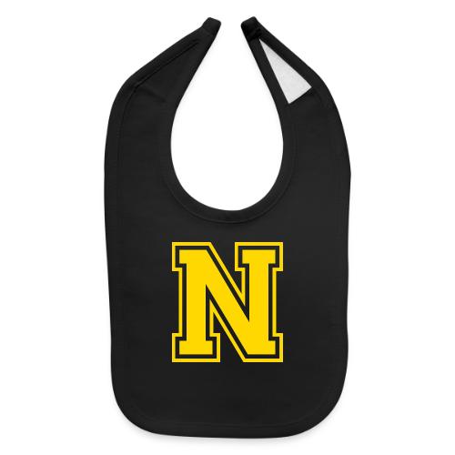 Letter N – Capital Athletic Alphabet Monogram - Baby Bib