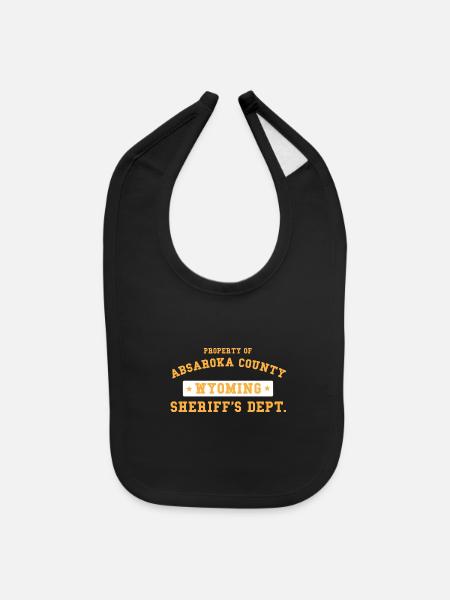 Absaroka County Sheriff'S Department - Baby Bib - black - Front