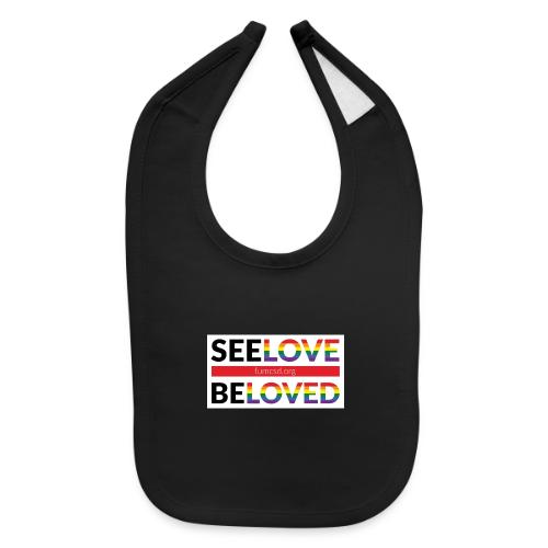 FUMCSD See Love, Be Loved: white design background - Baby Bib
