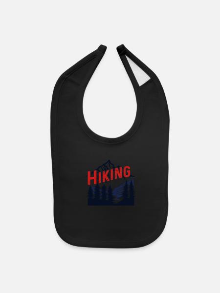 Hiking - Baby Bib - black - Front