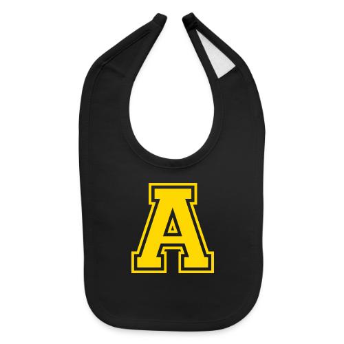 Letter A – Capital Athletic Alphabet Monogram - Baby Bib