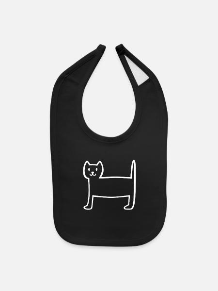 Cat - Cats - pet - pets - Baby Bib - black - Front