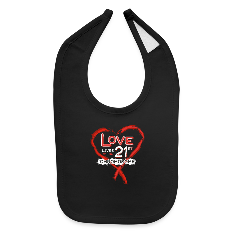 Down Syndrome Love (Red/White) - Baby Bib