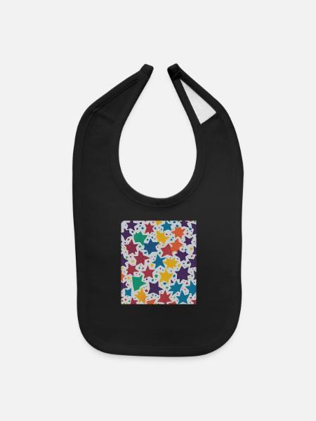 pattern zellidj algeria - Baby Bib - black - Front
