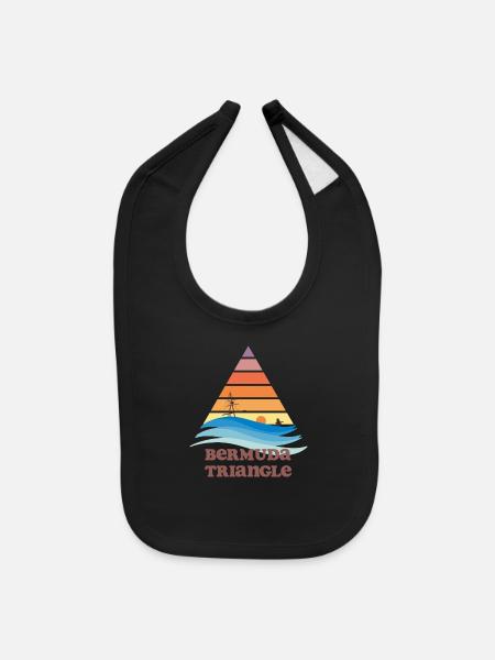 Bermuda Triangle Tourist - Baby Bib - black - Front