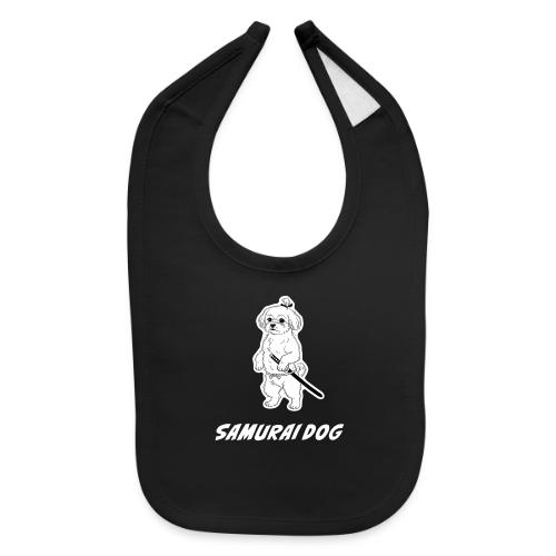 Samurai Maltese Katana Warrior Dog Tee - Baby Bib