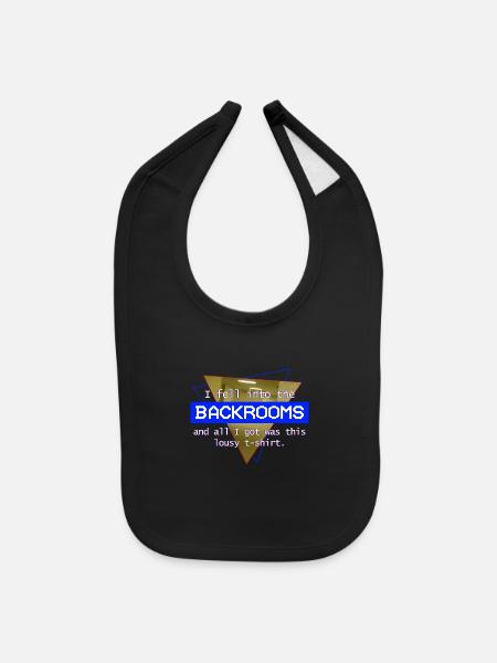 Backrooms Neon Triangle Tee - Baby Bib - black - Front
