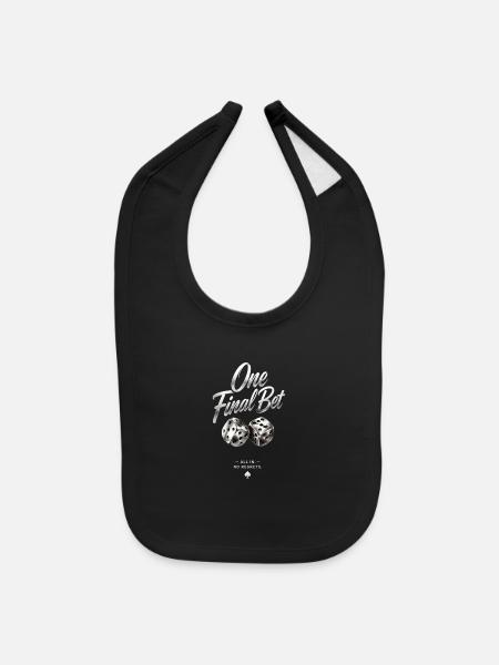 One Final Bet | Roller Casino Luxury Dice Silver - Baby Bib - black - Front
