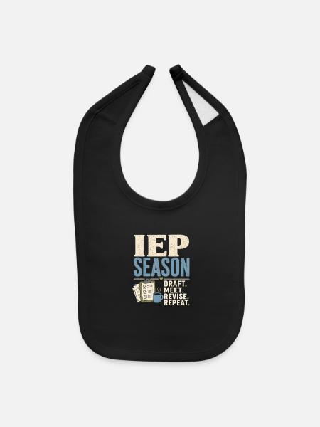 IEP Season Repeat - Baby Bib - black - Front