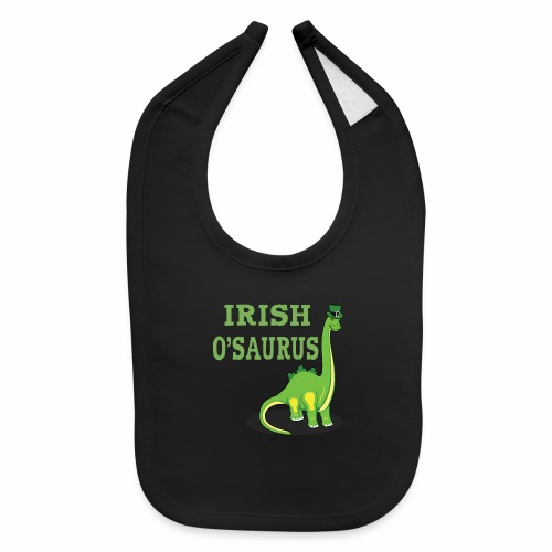 St Patrick's Day Irish Dinosaur St Paddys Shamrock - Baby Bib