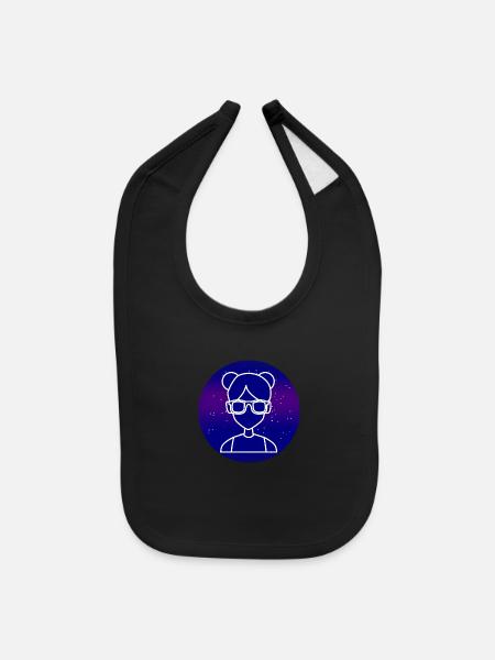 Nerd Universe - Baby Bib - black - Front