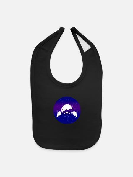 Nerd Universe - Baby Bib - black - Front