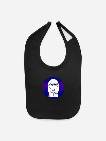 Nerd Universe - Baby Bib - black - Front