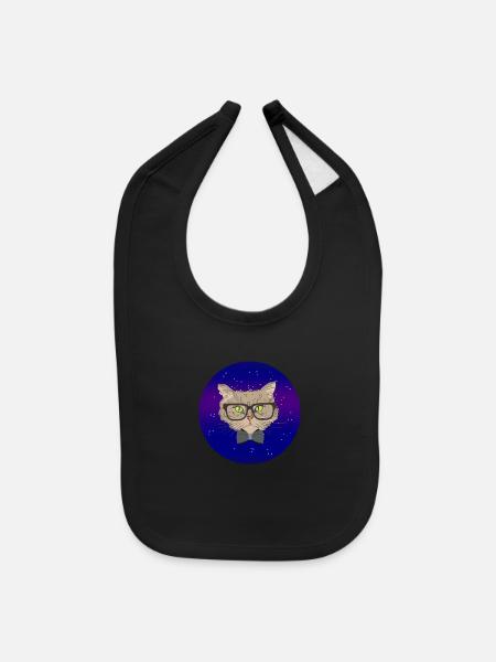 Nerd Universe - Baby Bib - black - Front