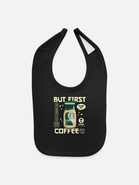 Coffee Flavored Iced Coffee For Coffee Lovers And - Baby Bib - black - Front