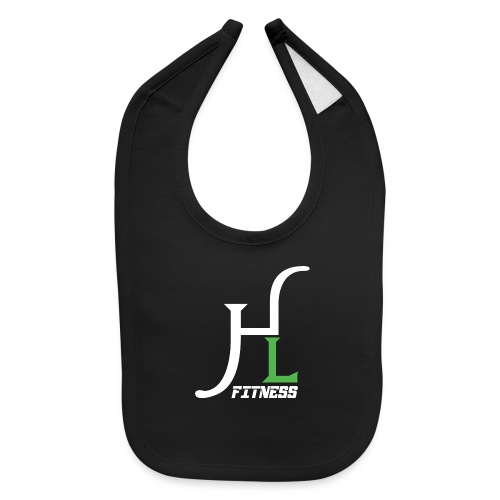 HIIT Life Fitness Logo White - Baby Bib