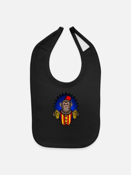 evil monkey - Baby Bib - black - Front