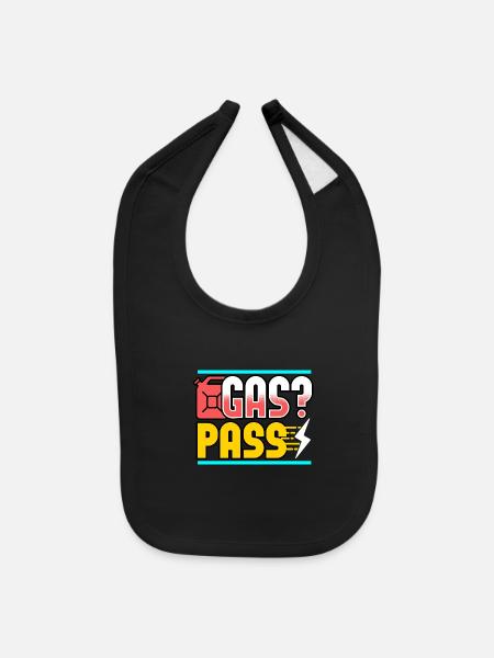 Electric Vehicle - Gas Pass - Baby Bib - black - Front