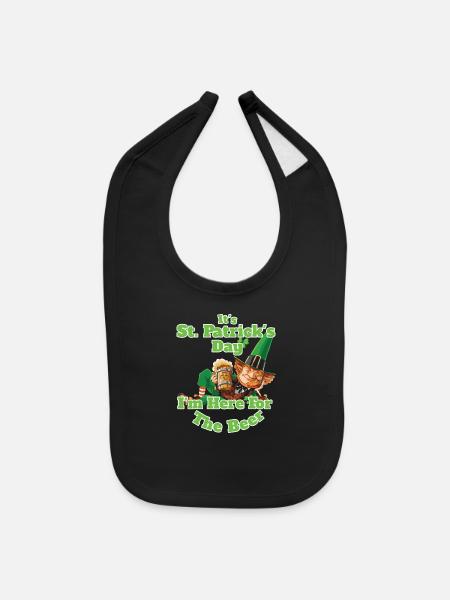 Irish St Patricks Day Funny Patrick Day - Bavette pour bébé - noir - Devant