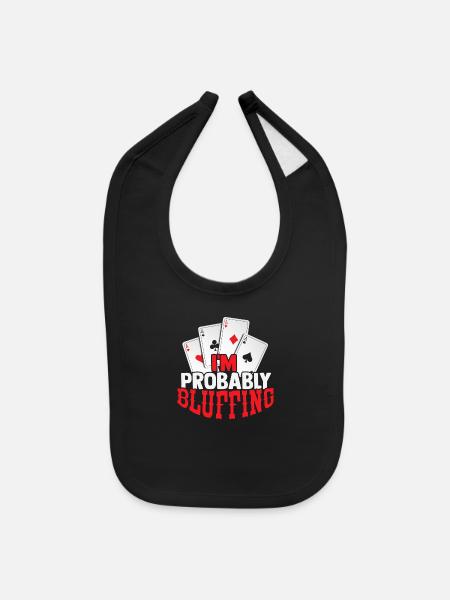 Poker - Baby Bib - black - Front