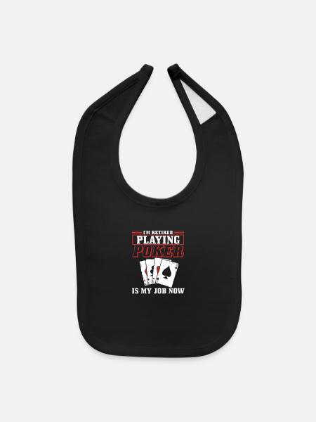 Poker - Baby Bib - black - Front