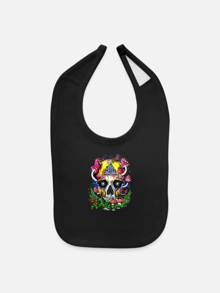 Evil Mushroom - Baby Bib - black - Front