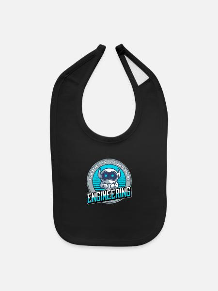 Robotics Robots - Baby Bib - black - Front