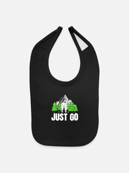 Just Go - Baby Bib - black - Front