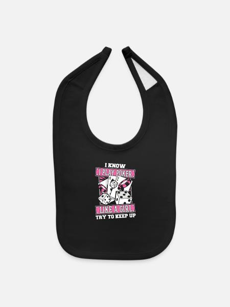 Poker - Baby Bib - black - Front