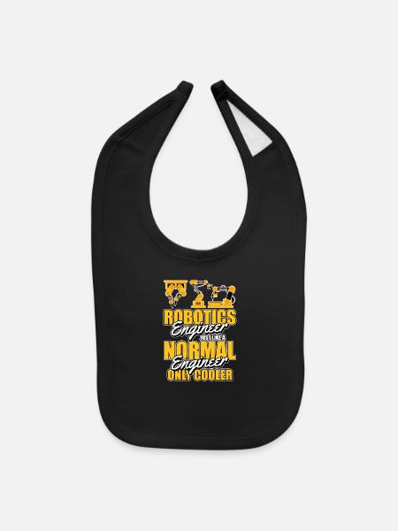 Robotics Robots - Baby Bib - black - Front