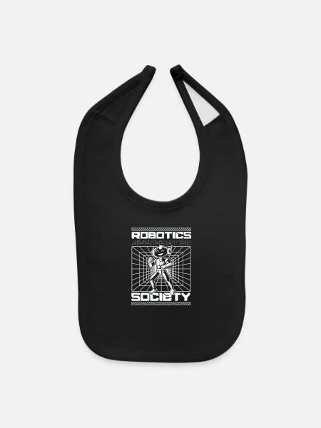 Robotics Robots - Baby Bib - black - Front